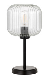 Telbix Bobo LED Table Lamp - Clear Glass - Black