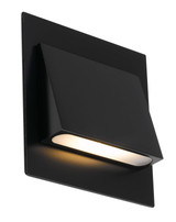 Telbix Brea Square Stair LED Wall Light - 3000k Temperature - Black