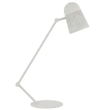 Telbix Cadena Industrial Desk Lamp with Perforated Adjustable Shade - White