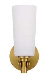 Telbix Delmar Indoor Wall Light - Opal Matte Glass - Antique Gold