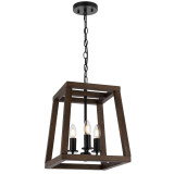 Telbix Dalton Lantern Chain Pendant Light - 305mm - Black
