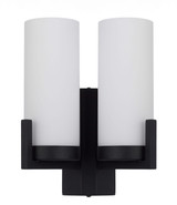 Telbix Eamon Indoor Wall Light - 2 Arm - Opal Matte - Black