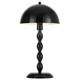 Telbix Estiq Art Deco Table Lamp - Dome Shade - Black