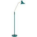 Telbix Farbon Industrial Floor Lamp - Brass & Green