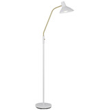 Telbix Farbon Industrial Floor Lamp - Brass & White