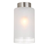 Telbix Fila DIY Batten Fix Ceiling Light - Frost Glass - 225 x 120mm - Nickel