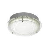 Telbix Fosco Round Oyster LED Ceiling Light - 80 x 310mm - Chrome