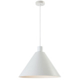Telbix Kestra Cord Pendant Light - Black Shade - 430mm - White