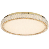 Telbix Lucent Oyster LED Ceiling Light - 55 x 600mm - Gold