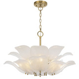 Telbix Monte Chain Pendant Light with Rod - Frost Glass - 670mm - Brass