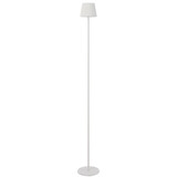 Telbix Mindy Wireless LED Floor Lamp - White Sand Shade - White