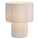 Telbix Nativa Raffia Base Table Lamp - Large - White