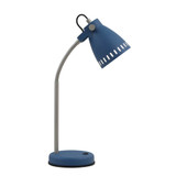 Telbix Nova Industrial Desk Lamp - Blue & Nickel