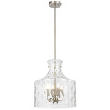 Telbix Perron Rod Pendant Light - 4 Light - Clear Glass - 380mm - Nickel