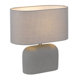 Telbix Reano Concrete Base Table Lamp - Ivory Shade - Grey
