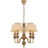 Telbix Siedel Chain Pendant Light with Shade - 5 Arm - 520mm - Copper