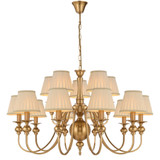 Telbix Siedel Chain Pendant Light with Shade - 15 Arm - 990mm - Copper
