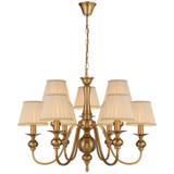 Telbix Siedel Chain Pendant Light with Shade - 9 Arm - 760mm - Copper