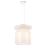 Telbix Skapa Cord Pendant Light - B+D Kit - Opal White Glass - 430mm - White