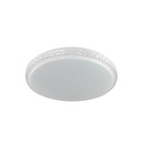Telbix Tereza Oyster LED Ceiling Light - Clear Glass - 65 x 300mm - White