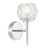 Telbix Zaha Indoor Wall Light - Crystal Sphere Glass - Chrome