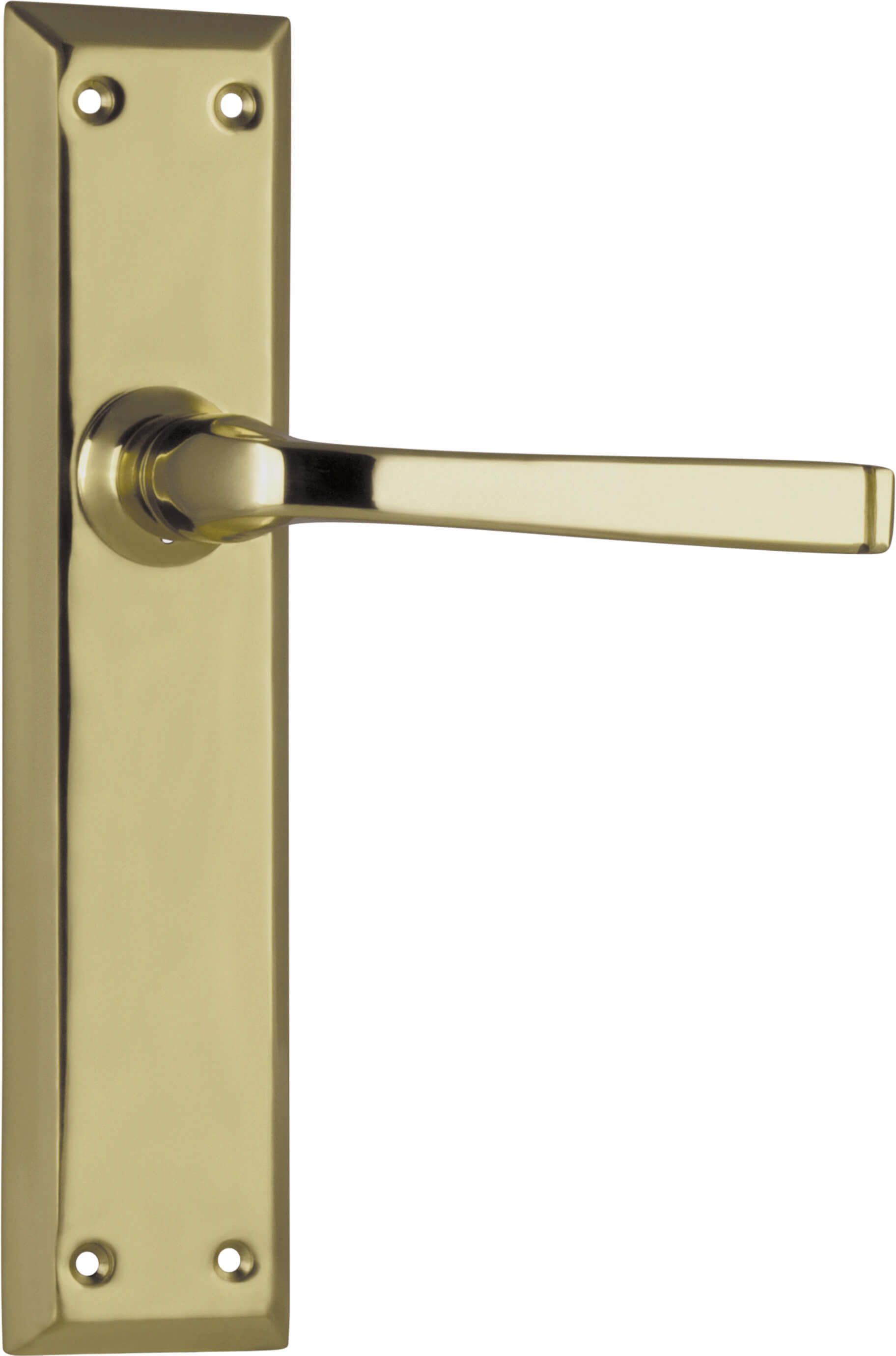 Tradco Menton Lever Door Handle 225 x 50mm Polished Brass