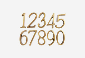 Satin Gold House Numbers
