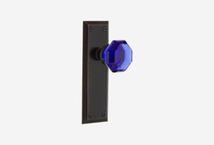 Blue Glass Door Handles