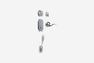 Chrome Entry Door Handlesets