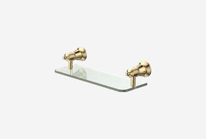 Satin Gold Bathroom Shelves