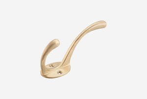 Brushed Brass Coat Hooks