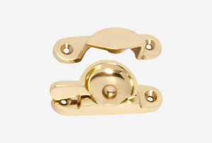 Unlacquered Brass Sash Fasteners