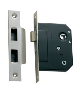 Mortice Door Latches in Brushed Chrome - 76mm Overall / 57mm