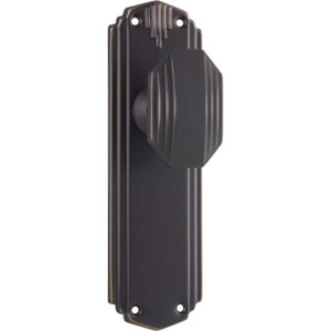 Tradco Art Deco Napier Door Knob - 178 x 54mm - Antique Copper