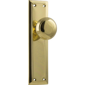 Tradco Richmond Door Knob - 200 x 50mm - Polished Brass