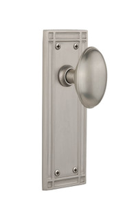 Nostalgic Vintage Homestead Door Knob - Mission Plate - 184 x 64mm - Satin Nickel