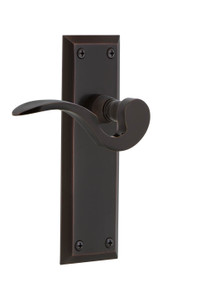 Nostalgic Vintage Manor Lever Door Handle - New York Plate - 178 x 57mm - Timeless Bronze