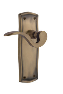 Nostalgic Manor Lever Door Handle - Bungalow Plate - 181 x 66mm - Antique Brass