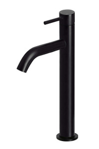 Round Tall Matte Black Basin Mixer (MB04-R2)