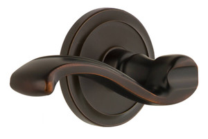 Grandeur Portofino Lever Door Handle - Circulaire Rosette - 69mm - Timeless Bronze