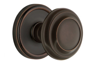 Grandeur Circulaire Door Knob - Georgetown Rosette - 67mm - Timeless Bronze
