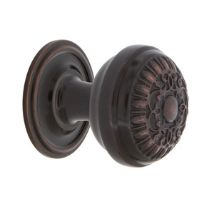 Nostalgic Egg & Dart Cabinet Knob with Backplate - 35mm - Timeless Bronze