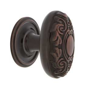 Nostalgic Victorian Cabinet Knob with Backplate - 45 x 29mm - Timeless Bronze