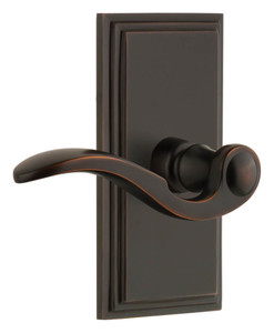 Grandeur Bellagio Lever Door Handle - Carre Short Plate - 121 x 64mm - Timeless Bronze