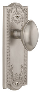 Grandeur Oval Eden Prairie Door Knob - Parthenon Plate - 199 x 67mm - Satin Nickel