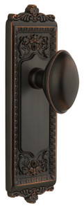 Grandeur Oval Eden Prairie Door Knob - Windsor Plate - 220 x 67mm - Timeless Bronze