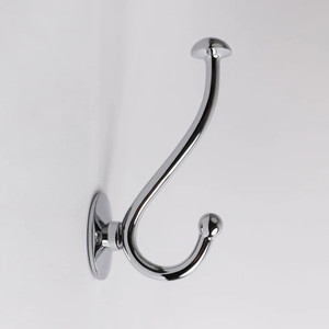 Double Robe Hooks - Chrome Plated - TradCo