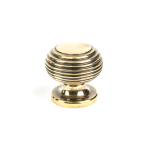 Swirl Ball Mortice Door Knob 63mm - Antique Brass (Pair)