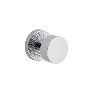 Viaggio Circolo Door Knob - Circolo Hammered Rosette - 64mm - Bright Chrome