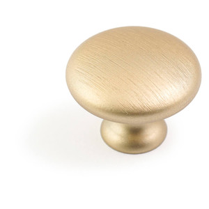 Tradco Flat Cupboard Knob 32mm Satin Brass TD6692